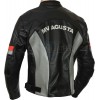 MV Agusta Corse Gunmetal Leather Biker Jacket